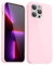 Svanove for iPhone 13 Pro Case Silicone, Glossy Soft Rubber Gel Jelly Cute Protective Plastic Simple Plain Phone Case Cover for Women Girl, Slim Thin Flexible Shockproof TPU, Pink