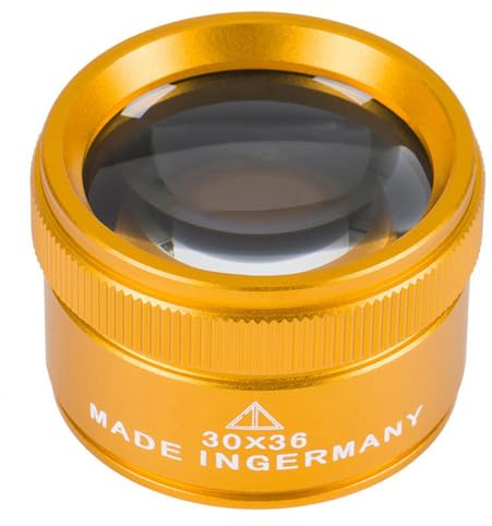 30X Juwelierlupe, Gold Professionell Schmucklupe Schmuck Lupe Mikroskop Augenlupe für Diamanten, Münzen, Stempel