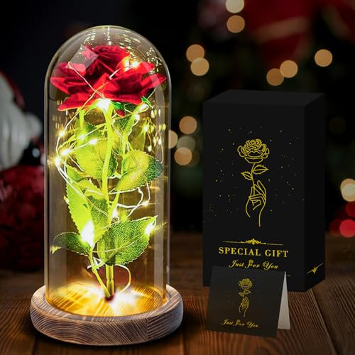 Rosa Eterna Rossa,Regali Festa Della Mamma,Moglie,Fidanzata, Madre, Sorella, Cognata, Migliore Amica, Suocera e Amica, Compleanno, Matrimonio,Festa Mamma Idee Regalo