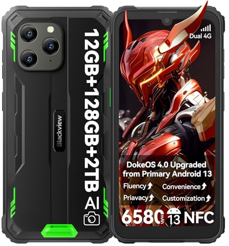 Blackview BV5300Plus Rugged Smartphone 2026, 24GB+128GB/1TB Espandibile, 6580mAh Telefono Indistruttibile, 6.1 HD+ 13MP+5MP, NFC/Face ID/OTG/GPS/Dual SIM 4G/IP68/IP69K