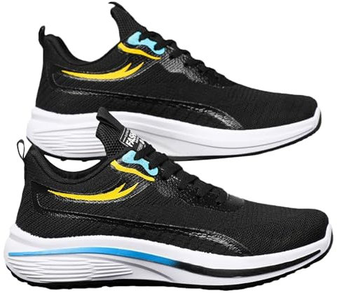 Scarpe da camminata, traspiranti, con imbottitura ad aria, per piedi piatti, allevia i piedi, scarpe da corsa, scarpe da corsa, scarpe da corsa, scarpe da tennis, scarpe da ginnastica da uomo, Nero ,