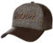 Stetson Harris Tweed Truckercap - Fischgrat Ledercap - Unisex - Herbst/Winter Dunkelbraun One Size