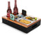 mymai Bambus-Snack-Aufbewahrungsbox, Desktop-Organizer, geeignet für Bierflaschen, Fernbedienungen, multifunktionales Tablett, Holz-Snackbox, Bambus-Aufbewahrungsbox