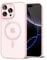 oakxco for iPhone 16 Pro Max Case Clear Magnetic Compatible with Magsafe, Thin Slim Transparent Non Yellowing, Hybird Soft Silicone Bumper & Hard Plastic Protective Cover for Women, Light Pink