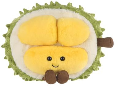 Apricot Lamb Frischer Durian Plüschtiere für Kinder, weiche niedliche Kuscheltier für Baby Mädchen und Jungen, Flauschige Durian Obst Gelb 14 cm