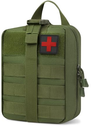 Tentock Survival Kit Erste Hilfe TourniquetüBerleben Outdoor Segeltuchtasche Taktische Tasche Automotive Notfall AusrüStung Medizinische Bergsteigen Home Camping Medizin Organizer Reisen (grün)