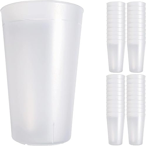 SPECIAL-DAY gobelet plastique dur reutilisable 30cl / 60cl rigide- Lot de 100,50,25 verres en Polypropylène dur - verre Couleur Givrée fabriqué en France (60cl, 50, unité)