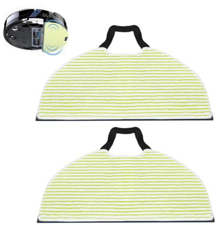 Vacuum Mop Pads Replacement Compatible with Shark RV2410WD/RV2610WD/RV2610WA WFUS, Washable Microfiber Soft Mop Pads for Robot Vacuum Cleaner (Yellow)