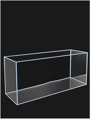 QCKNKMGG Acrílico Tanque de Agua, Bandeja acrílica for Tanque de Agua, 5 cm de Grosor, 5 Lados, Transparente, for Almacenamiento de Fotos, Varios tamaños(10x10x25cm/3.93x3.93x9.8in)