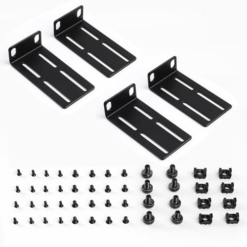 LALAGO Rack Mount Kit 19 Zoll für HP ProCurve Aruba OfficeConnect HPE | Verstellbare Switch Racks Ohren, 19 Zoll Rack Ears, Rackmontage-Kit für HP ProCurve Aruba OfficeConnect HPE