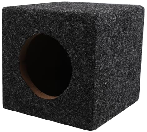 Healifty Car Audio Box Square Subwoofer Enclosure Diy Speaker Cabinet Truck Sub Box