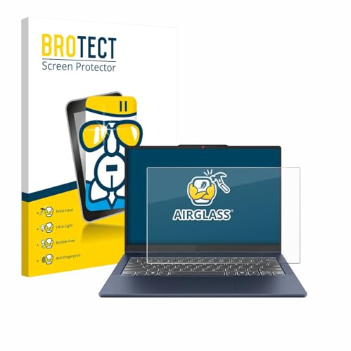 BROTECT Schutzglas für Lenovo IdeaPad 5 2-in-1 Gen 10 14 | Transparenter Displayschutz Made in Germany Schutzfolie Panzer Folie Glas 9H Anti-Fingerprint Einfache Montage Clear