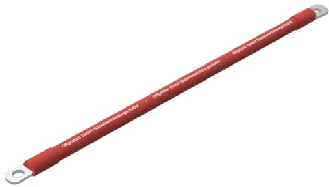 Offgridtec Schwerlast-Batteriekabel-Brücke 35 mm², Doppel-M8 (0,3 m, Rot) | Ringkabelschuhe, Hochstrom-Gleichstromleitung für Batterien, Wechselrichter & Boote, flexibel, öl-, UV- & flammenbeständig