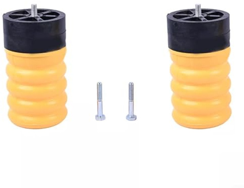 Kit de resorte auxiliar de aire trasero ABS negro amarillo para Fiat Ducato 2006 en adelante para Jumper Boxer 2006 en instalación de repuesto OEM Juego de dos piezas para soporte de carga estable