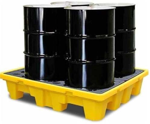 FXLUHAY Stapelbare, Modulare Auffangwannen Mit Ablauf – Anti-Auslauf-Plattformen for Farbeimer Und Den Industriellen Einsatz, Perfekt for Effizientes Verschütten Sichere Lösungen(66x66x15cm)
