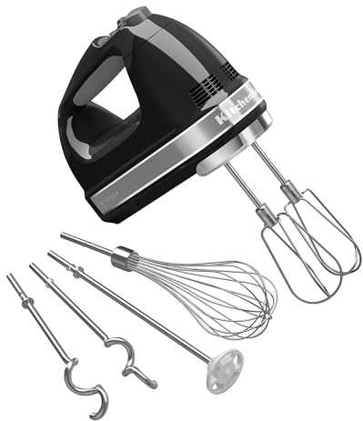 KitchenAid batidora de mano digital khm926, 9 velocidades con turbo Beater II accesorios