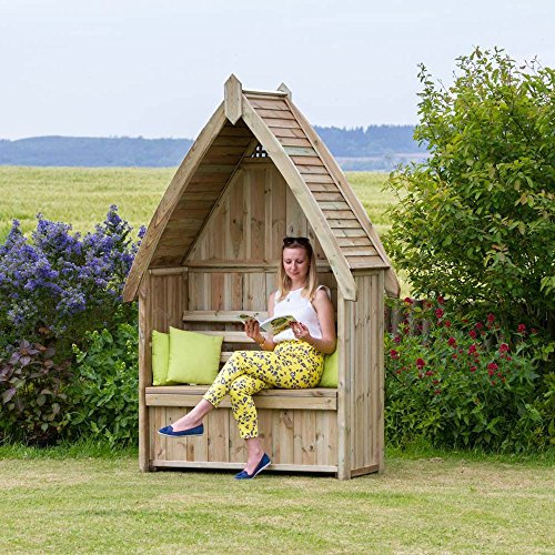 Zest4Leisure Cheltenham Arbour with Storage Box - FSC Certified Pressure Treated Wood