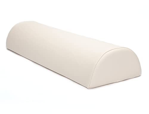 WellTouch Lagerungsrolle halbrund | Knierolle für Massageliegen | Lagerungskissen für Massage & Therapie | Kniehalbrolle in Größe M: 65 x 22 x 11 cm (Beige)