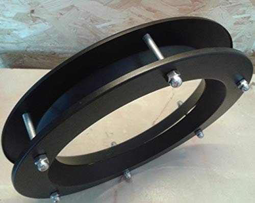 Hublot fenêtre en verre 350 mm Noir transparent Écrous Raccord