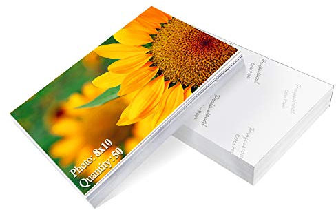 Fotopapier, glänzend, 3,5 x 13 x 15 cm, A4 50 sheets 8x10 weiß