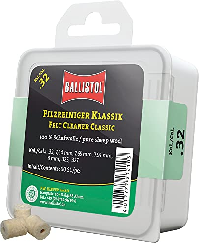 BALLISTOL 23210 Filzreiniger Klassik - Laufreiniger für Gewehr Kal. .32 - 60 Stück