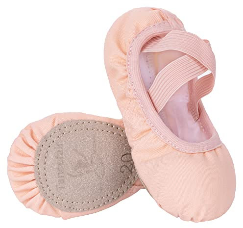 Tancefair Ballet Shoes for Girls Canvas Ballet Flats Split Leather Sole Dance Slippers Gymnastics Yoga Dance Shoes for Girls Toddlers Women Pink
