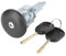 Cylindre de serrure de porte Duokon, baril de serrure de porte avant droite de voiture ABS + métal avec 2 clés pour Transit MK6 2000-2016