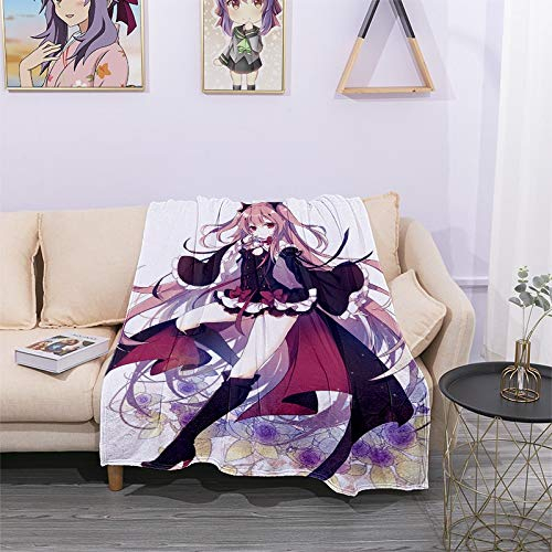 Zenghh Seraph of The End - Krul Tepes Vampir Decke, Flanell-Vlies-Decke for den Winter Arbeit Yoga, Ultra Soft Anime Blasting Poster Dekorative Decke, Kinder Besser schlafen Decke