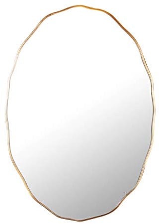 Riess Ambiente Eleganter Wandspiegel ELEGANCIA 100cm Gold ovales Design Spiegel Badspiegel Flurspiegel