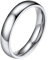 PROSTEEL Herren Ring Edelstahl Größe 54 hochglanzpoliert Bandring 4mm breit Simple Band Ring Partnerring für Männer, Modeschmuck Accessoire für Geburtstag Jahrestag