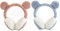 Sonwaha Earbags, 2 PCS Earbags Damen Faltbare Ohrenwärmer Damen für Bären Ohrenwärmer Fahrradhelm Ohrwärmer Ohrenschützer Winter Ohrenschutz Blau Rosa Erwachsene Niedlich Earmuffs