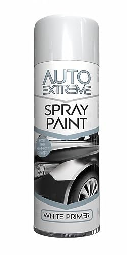 Classic Signature - 2 x Auto Extreme White Primer Spray Paint 250ml Professional Quality, Perfect Finish for Cars, Bikes,Vans, Metal, Wood