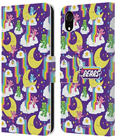 Head Case Designs Licenciado Oficialmente Care Bears Rainbow Falls 40 Aniversario Carcasa de Cuero Tipo Libro Compatible con Apple iPhone XR