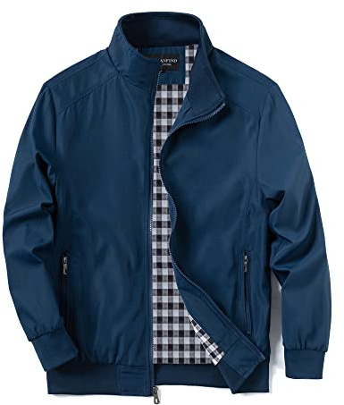 URBANFIND Men's Sports Shell Jacket Lightweight Windbreaker Outdoor Recreation Coat US L Blue