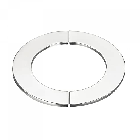 sourcing map Wand Geteilt Flansch, 201 Edelstahl Rund Rosette für 91mm Durchmesser Rohr