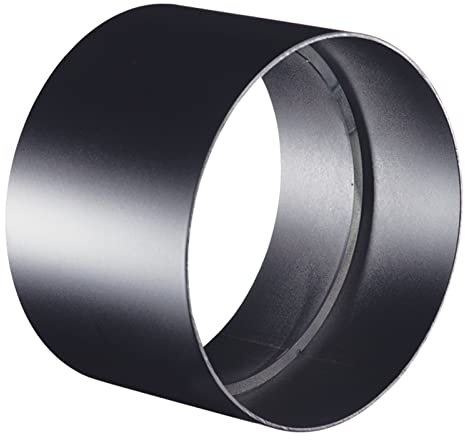 La zappa Manchon de raccordement pour cheminée poêle à bois en acier noir de 1,2 mm (douille femelle femelle, Ø150mm)