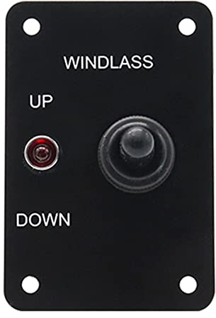 Schalter für Ankerwinde,Asudaro Boot Kippschalter Marine Ankerwinde Steuerung Boot Ankerwinde Schalter DC12V 15A Windenumkehr-Kippschalter für Yachtboot Ankerwinden Bedienfeldschalter, 3-Gang Reset