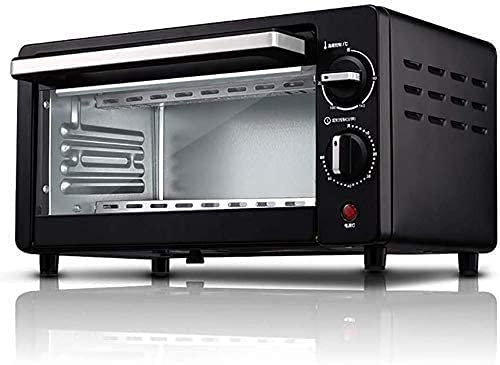 RKYRRKI Küchenofen, Mini-Ofen, Elektroherd und Grill, Schwarzer Mini-Ofen, Grill, Multifunktionsofen, Mini-Elektroofen, 60 Minuten, 10 l Fassungsvermögen
