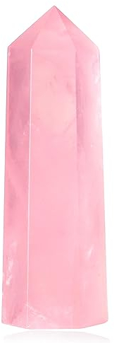 XIANNVXI 2 Rosenquarz Kristalle Heilung Kristall Wand Edelsteine Steine Turm Natürliche Hexagonal Punkt Stäbe Meditation Energie Therapie Steine