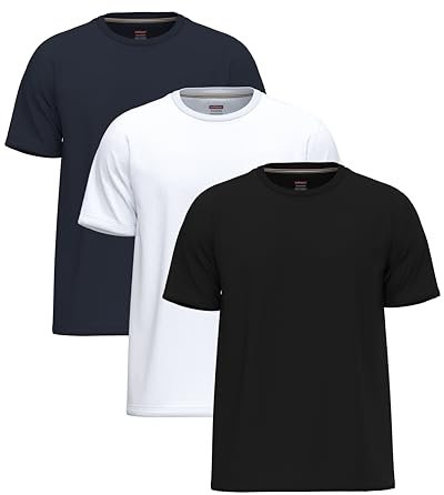 3 Pack T Shirts for Men UK 100% Cotton Tshirts | Pre-Shrunk Crew Neck Mens T Shirts Multipack