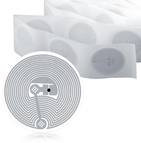 10stk NFC Tag Aufkleber, 25mm Ntag216 NFC Tag Runde NFC-Karten Programmierbarer 888-Byte-Speicher Ntag216-Tags Kompatibel mit NFC-fähigen Telefonen und Geräten