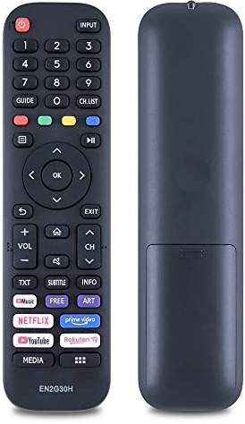 TCNOUMT Nouvelle télécommande EN2G30H pour téléviseur Intelligent Hisense 4K UHD LED EN2Q30H EN2N30H 50A7300F EN2A30 EN2B30H EN2P30H EN2AG30H
