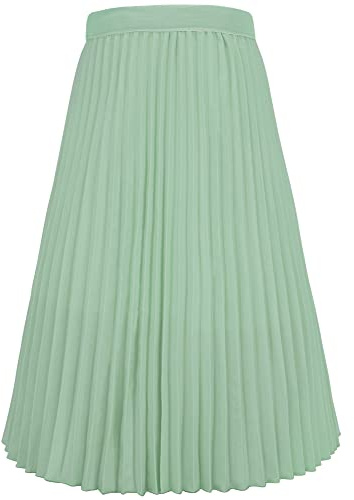 Happy Cherry - Falten Rock Mädchen für Karneval Hochzeits Zeremonie Langer Plissee Röcke Kinder Kurzes Partykleid Elegante Prinzessinnen für Sommer Frühling Herbst Winter - 4-12 Jahre