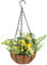 Plantas de Flores Artificiales Colgantes con Cesta, Macetero Colgante, Arreglo de Cesta con Flor de Margarita, Limón, Hojas de Eucalipto en Maceta, Macetero, Macetas de Jardín, Colgador para el(#1)