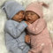 Anano Bambole Reborn Gemelli Femmine 48CM Bambola Reborns Femmina Tutta In Silicone Neonato Bambole Che Sembrano Vere Addormentata Reborn Bagno Femmina Occhi Chiusi