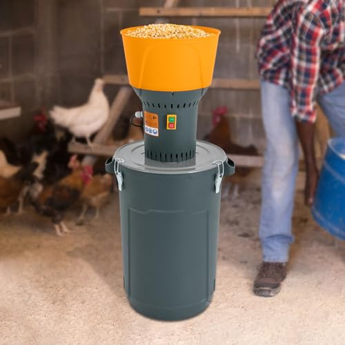 Moulin à Céréales Électrique 1300W – 60L Grand Capacité – 5 Tamis Interchangeables (2-8mm) – Broyeur de Grains pour Maïs, Blé, Avoine, Poivre – Pour Usage Domestique et Semi-Professionnel