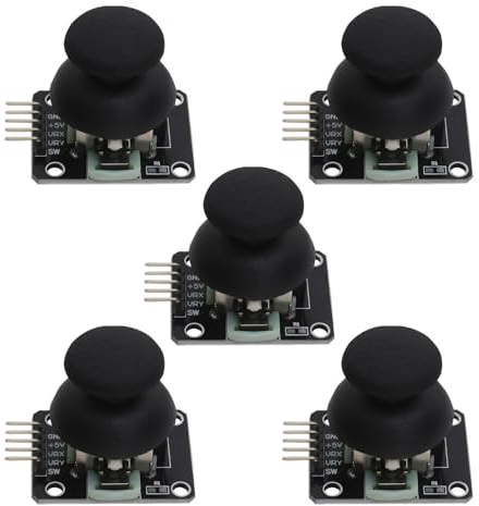 Be In Your Mind Lot de 5 boutons à double axe, joystick, capteur de contrôle, blocs de construction électroniques compatibles avec A/rduino compatible avec PS2