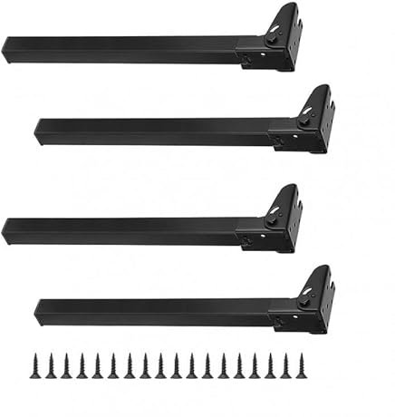 MagiDeal Pieds de Table pliants 4 pièces, pieds de Support pliants, pieds de bureau réglables durables et stables pour le salon et le bureau, 650mm