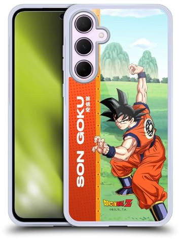 Head Case Designs Offizielle Dragon Ball Z Son Goku Saiyan Arc Characters Gel Handyhülle Hülle [Militärischer Schutzgrad] Kompatibel mit Samsung Galaxy A35 5G