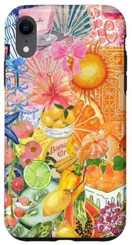 iPhone XR Coastal Summer Italian Mosaic European Preppy Coquette Case